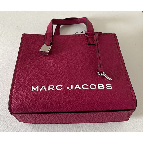 New Marc Jacobs Mini Grind Leather Tote Lipstick Pink - Picture 3 of 6